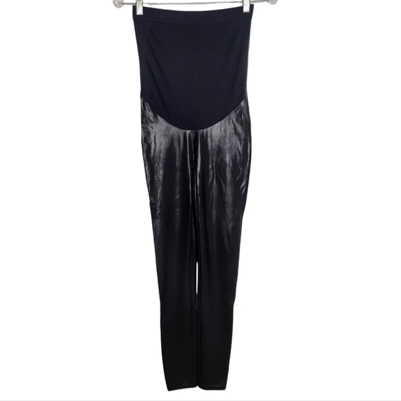 SPANX Pants - SPANX Faux Leather Leggings Mama Waistband